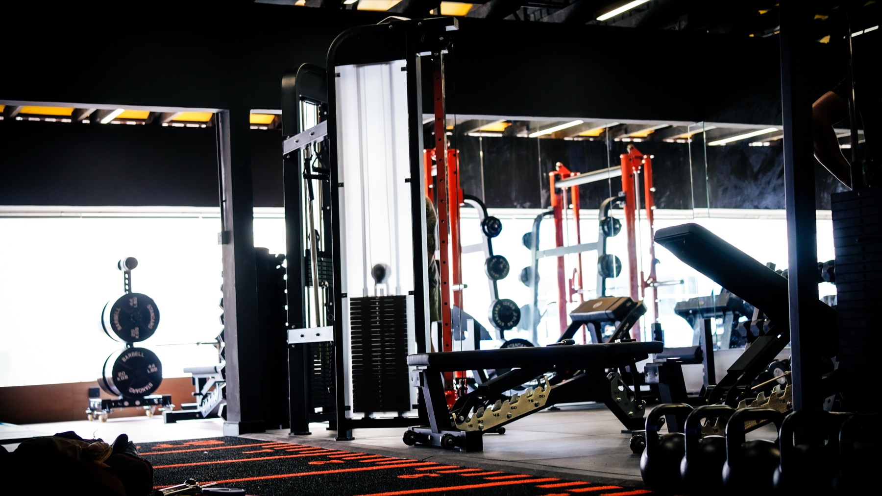 Open training floor at LEGACY+ with room to coach and move.